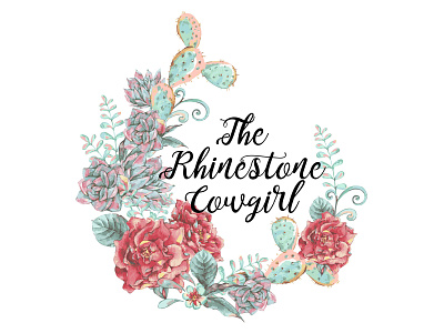 The Rhinestone Cowgirl - Logo Design boutique logo business design digital design logo logo design print design