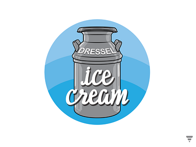 Dressel Ice Cream Label (Generic) adobe illustrator brand identity dairy digital art digital illustration farm handletter handlettering ice cream label label design lettering logo packaging packaging design script small business typography vector wacom tablet