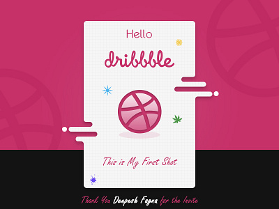 Hello Dribbble dribbble hello invite thank you thanks