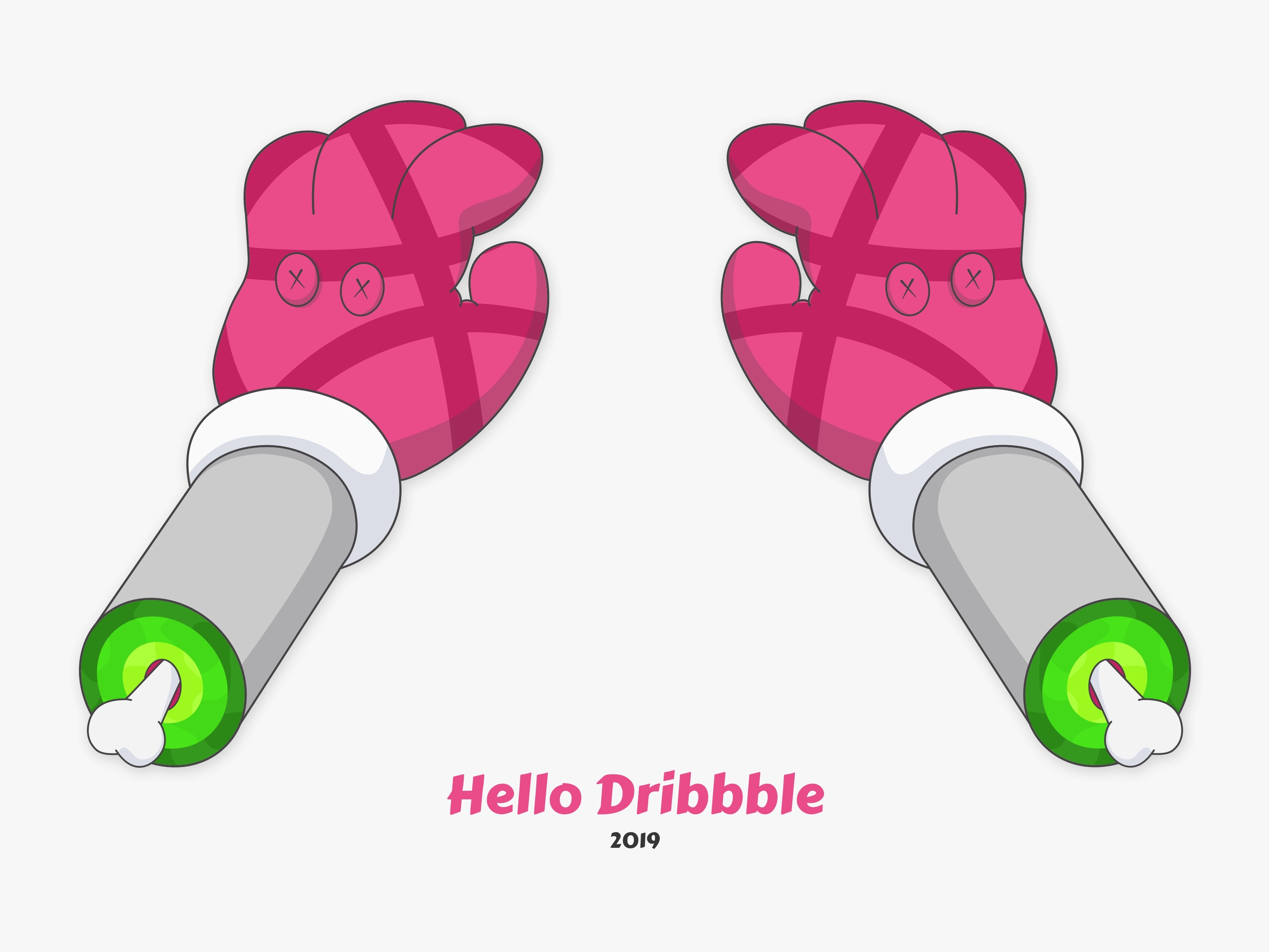 Hello Dribbble x KAWS by CINI CREATIVE