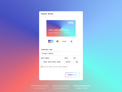 Credit Card Checkout american express card card selection checkout credit credit card credit card checkout creditcard daily ui discover mastercard paying payment payment details payment method selection ui uiux ux visa
