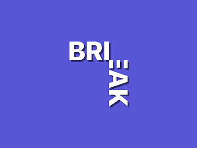 BRE AK break broken design graphic graphic design graphicdesign graphics icon illustration logo purple type typography vector white