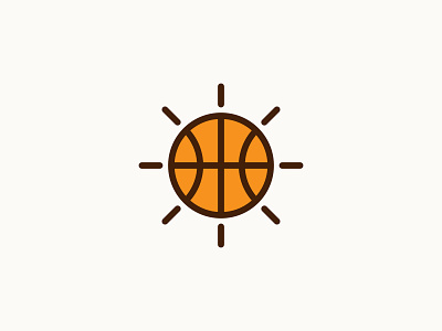 Basketball Sun basketball brand branding design icon identity illustration logo mark minimal minimalist sun symbol