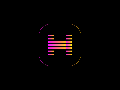 Gradient H Logo Concept app app icon brand branding colorful design gradient h icon identity lettermark logo minimalist monogram