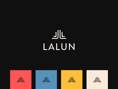 Lalun Logo & Color Palette abstract brand branding color palette design fashion identity jewelry l lettermark ll logo minimalist monogram type
