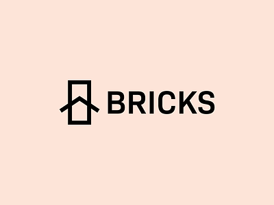 Bricks Concept No. 2 brand branding bricks building construction design house icon identity logo minimalist real estate roof