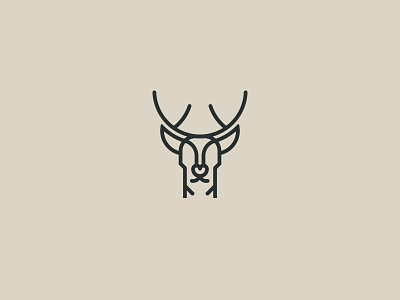 Minimal Deer animal brand deer design head identity illustration logo minimal stroke