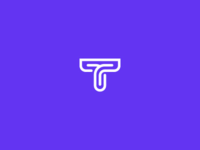 T monogram tech company brand design identity illustration initial logo minimal modern monogram t tech