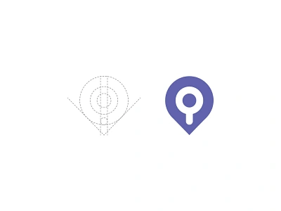 Jaxa Logo Design brand design grid icon identity logo magnify minimal pin place purple search