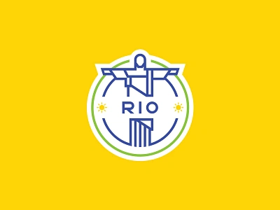 Rio Badge Final - Cities Badges badge brazil city crest design feedback illustration logo minimalist rio stroke ui