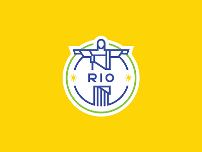 Rio Badge Final - Cities Badges badge brazil city crest design feedback illustration logo minimalist rio stroke ui