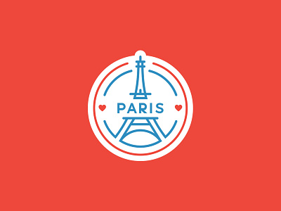 Paris Badge badge city design eiffel france icon illustration logo minimal paris stamp t shirt