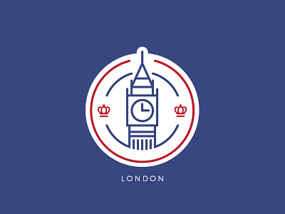 London Badge art badge big ben city design icon illustration logo london minimal sticker t-shirt