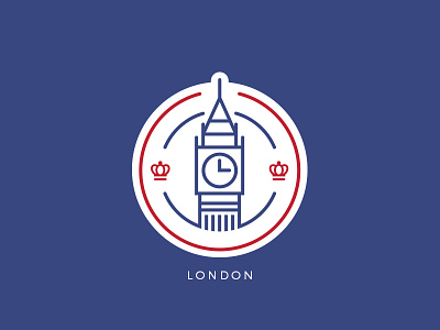 London Badge art badge big ben city design icon illustration logo london minimal sticker t shirt