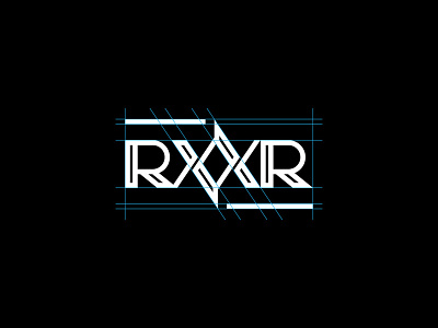 RXXR Construction branding construction design graphic grid logo logotype minimalist monogram type typography wordmark