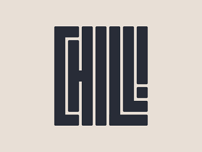 Chill Typography Final Version branding chill design font illustration lettering lettermark logo minimalist type typography wordmark