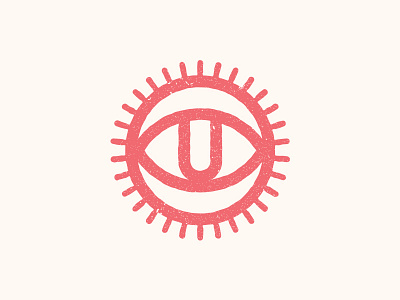 I Got My Eyes On U branding design eyes icon illustration logo minimalist rays sun u ui