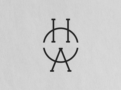 H+A Monogram V2 a branding design h illustration lettermark logo minimalist monogram type typography