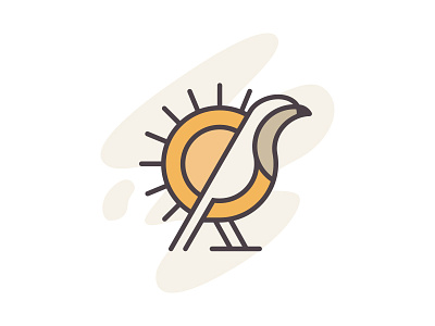 Sabiá-Laranjeira Bird - Brasil animal bird brasil design icon illustration logo minimalist sabia trush ui