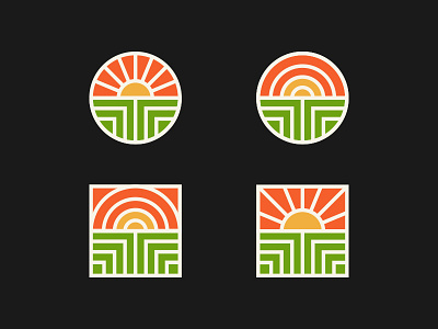 What do you see and which one is your favorite? badge design earth icon illustration logo minimal nature sun t wordmark
