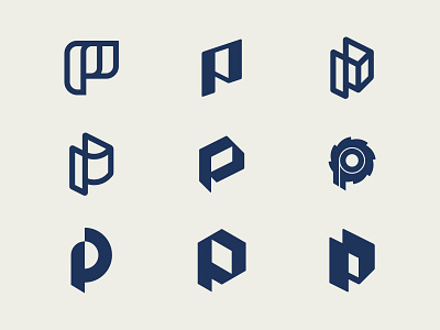 P Lettermark Exploration branding design geometric icon lettering lettermark logo logotype monogram p type typography