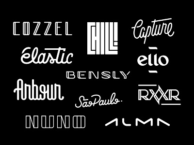Logotype Collection Nº1 branding illustration lettering lettermark logo logotype script type typography ui wordmark