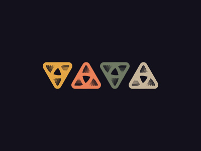 V.A.V.A. Concept arrow branding colors halftone icon identity illustration logo minimalist pattern triangle ui