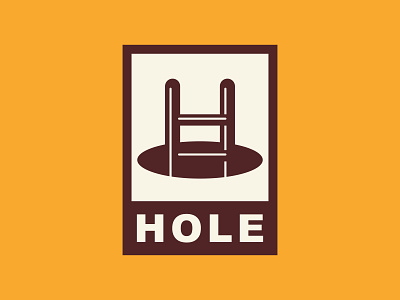 Hole + Ladder + H Concept badge brand branding design h hole icon identity illustration ladder lettermark logo minimalist monogram playful stairs type typography vector
