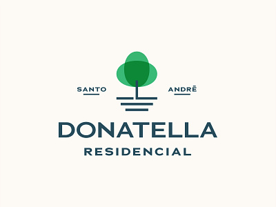 Donatella Logo Concept badge brand branding brasil design house icon identity illustration lockup logo logotype minimalist park plant residence tree type typography