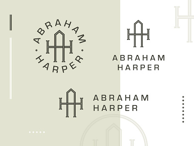 Abraham Harper Logo Concept v1 a ah badge brand branding design h icon identity illustration lettering lettermark logo logotype minimalist monogram stamp type typography wordmark