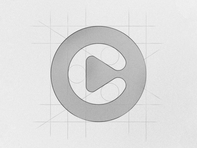 Candit Logo Design Process app app icon branding c design icon identity illustration lettermark logo minimalist monogram play play button type typography video wordmark