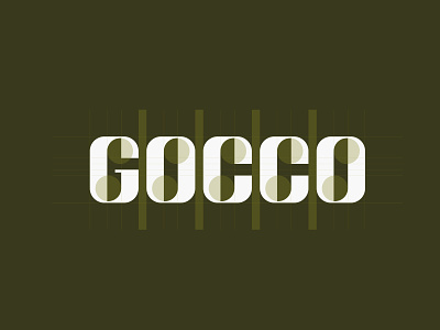 GOCCO Logotype Construction brand branding cafe coffee coffee logo design green icon identity illustration letter lettering lettermark logo logotype minimalist pattern type typography wordmark