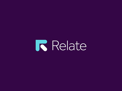 Brand Design For Relate app arrow brand identity branding finance fintech icon lettering lettermark logo minimalist payment purple r relate transfer type typography