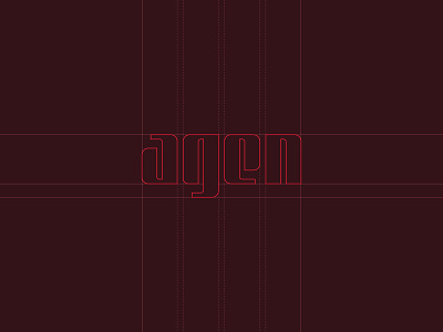 Agen Logotype Construction a brand branding design geometry grid icon identity initial lettermark logo logo construction logotype minimalist monogram type typography wordmark