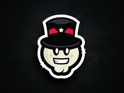 Magical! concept logo magic mascot ringleader sticker top hat