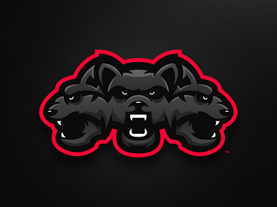 Cerberus - Mascot Logo Design branding cerberus design dog esports gaming heads logo mascot sports three three headed