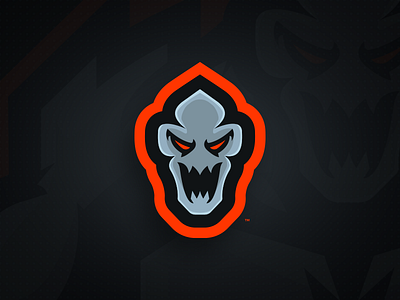 Wrecking Gaming Secondary Logo - Mascot Logo Design esports gaming identity logo man mascot monster sports wrecking