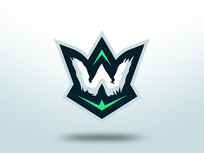 Wedge Gaming Logo Design arrowhead design esports gaming green letter w logo rock sports team w wedge