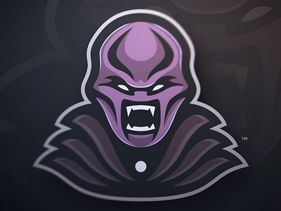 Alien Mascot Logo Design - For Sale alien demon design esports gaming identity logo lord mascot purple sports