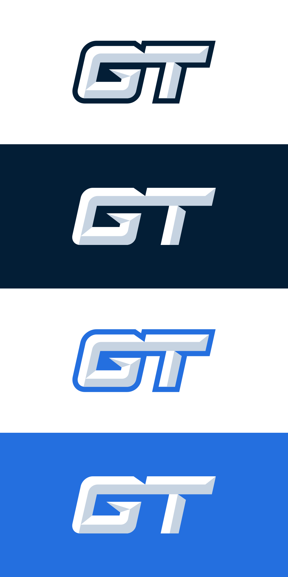 Gt modern letter logo design with swoosh Vector Image