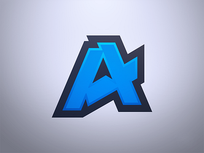 Avoid - Graphic Logo Design a avoid blue branding esports gaming letter logo redo revamp sharp void