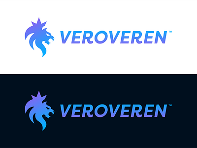 Veroveren Properties Logo blue design flipping houses lion logo properties purple real estate veroveren