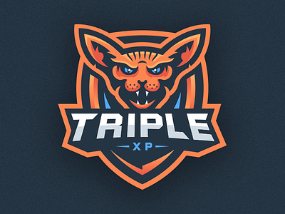 Sphinx Cat Mascot Logo - TripleXP branding cat esports gaming league logo mascot sphinx sports triplexp txp typography