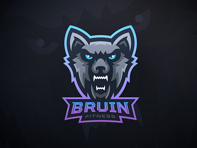 Bruin Fitness - Wolf Mascot Logo