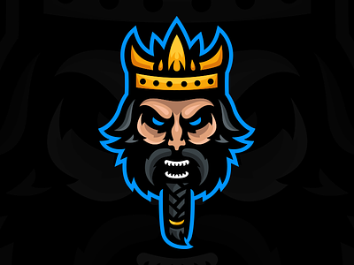 Ragnar - Viking King Mascot Logo