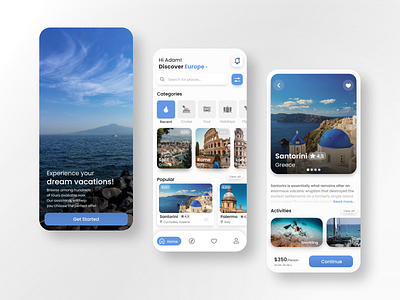 Travel App Mobile App concept
