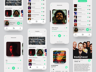 Music Streaming App design interface iphone minimalistic mobile mobileapp mockup music musicstreaming product screens ucd ui userinterface ux uxdesign uxui