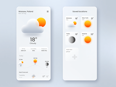 Weather Forecast Mobile App app design figma interface mobile mobileapp ui ux weatherapp weatherforecast