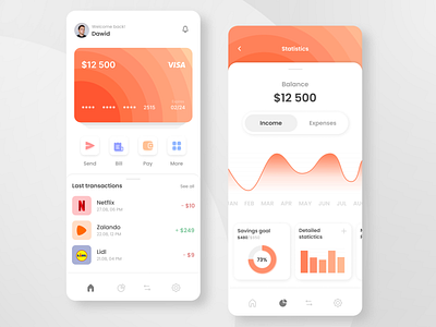 Banking Mobile App bank banking app design figma finance interface minimalist mobile mobileapp ui user interface ux