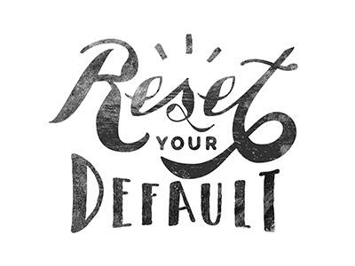 Reset Your Default handlettering logo